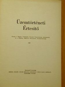Bálint Sándor - Üzemtörténeti Értesítő 1983. [antikvár]