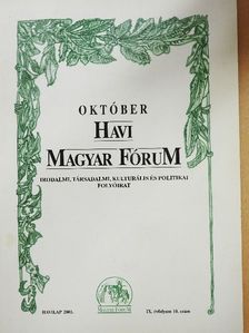 Balogh Béla Lajos - Havi Magyar Fórum 2001. október [antikvár]
