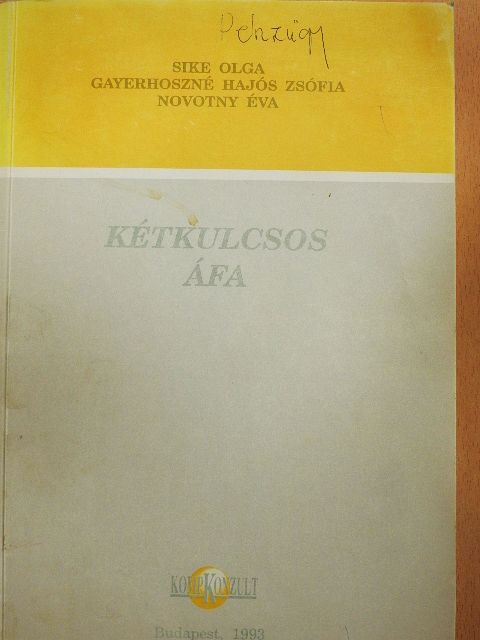 Gayerhoszné Hajós Zsófia - Kétkulcsos áfa [antikvár]