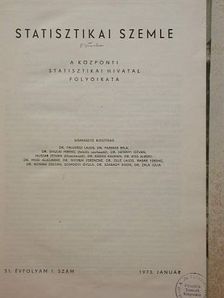 Rabár Ferenc - Statisztikai Szemle 1973. (fél évfolyam) [antikvár]