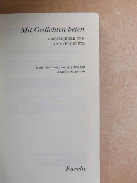 Mit Gedichten beten  [antikvár]