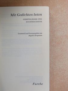 Mit Gedichten beten  [antikvár]