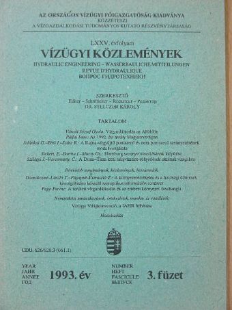 Bartha István - Vízügyi Közlemények 1993/3. [antikvár]