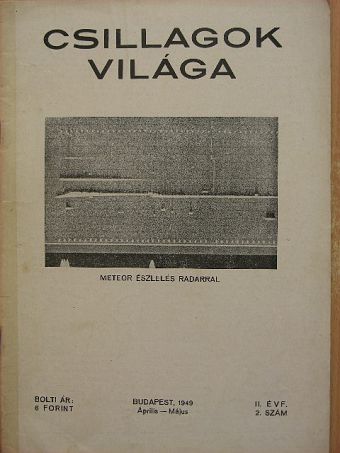 Dr. Berkes Zoltán - Csillagok Világa 1949. április-május [antikvár]