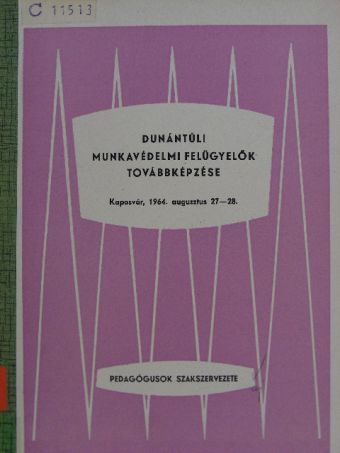 Baghi Ferenc - Dunántúli munkavédelmi felügyelők továbbképzése [antikvár]