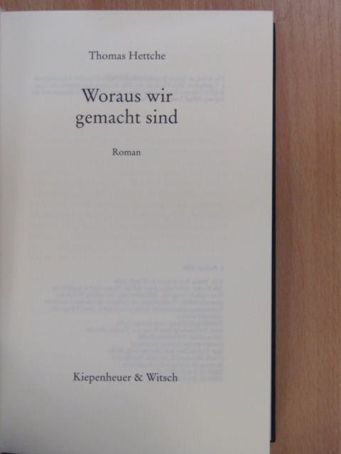 Thomas Hettche - Woraus wir gemacht sind [antikvár]