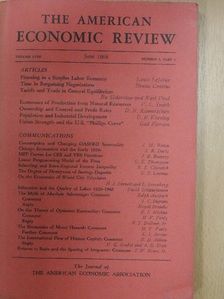 Bruno Contini - The American Economic Review June 1968 Part 1 [antikvár]