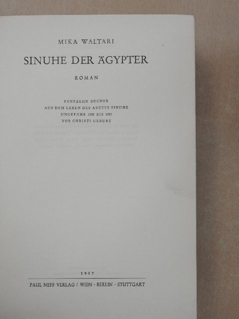 Mika Waltari - Sinuhe der Ägypter [antikvár]