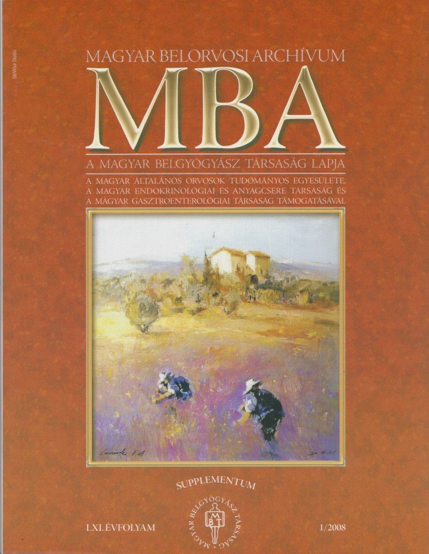 Dr. Szathmári Miklós - Magyar Belorvosi Archívum 2008/1 (SUPPLEMENTUM) [antikvár]