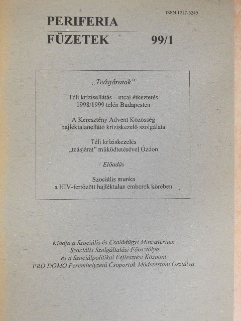Bényei Zoltán - Periferia füzetek 99/1. [antikvár]