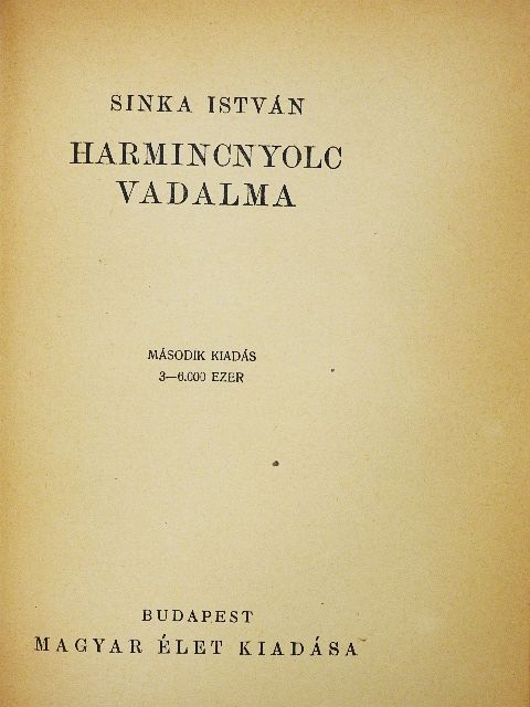 Sinka István - Harmincnyolc vadalma [antikvár]