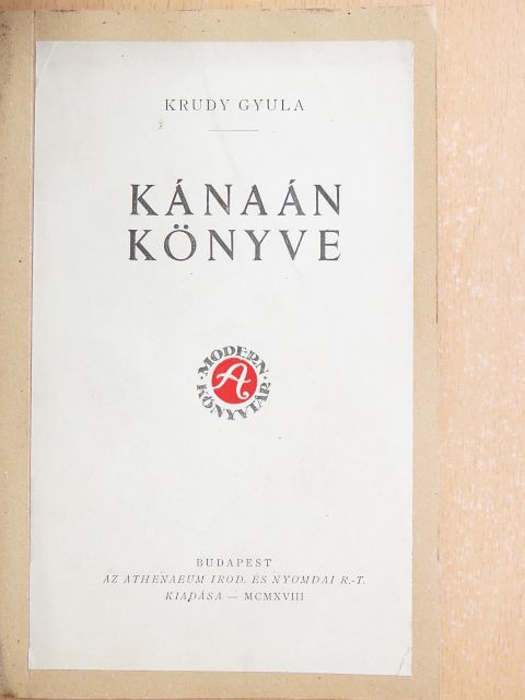 Krúdy Gyula - Kánaán könyve [antikvár]