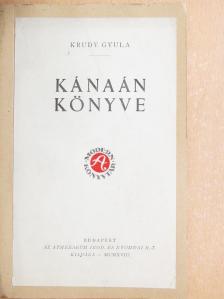 Krúdy Gyula - Kánaán könyve [antikvár]
