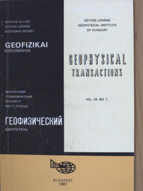 Geophysical Transactions Vol. 33. No. 1. [antikvár]