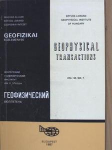 Geophysical Transactions Vol. 33. No. 1. [antikvár]