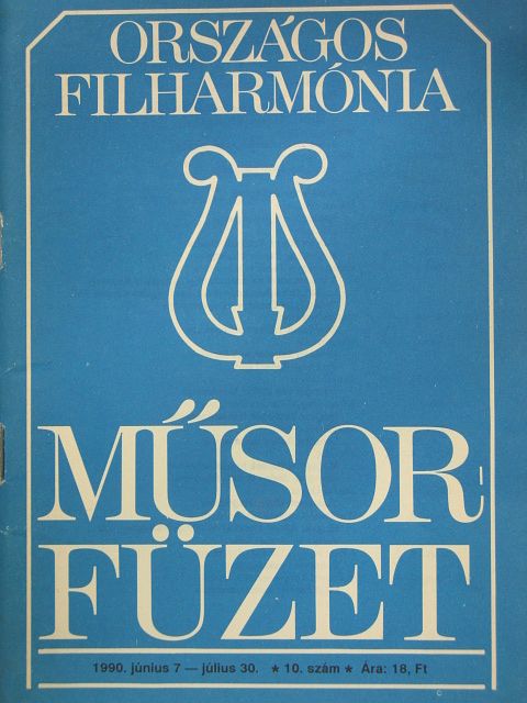 Országos Filharmónia Műsorfüzet 1990/10. [antikvár]