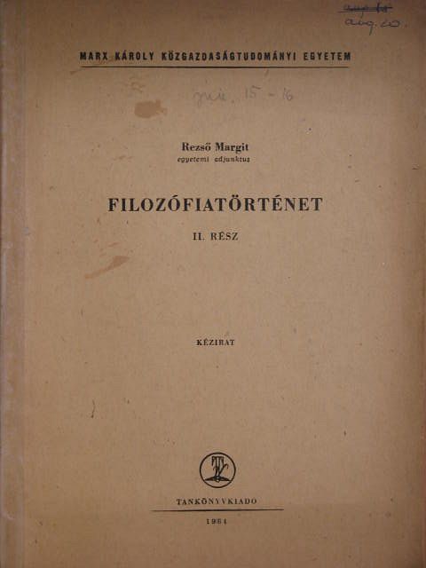 Rezső Margit - Filozófiatörténet II. [antikvár]