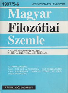 Áron László - Magyar filozófiai szemle 1997/5-6 [antikvár]
