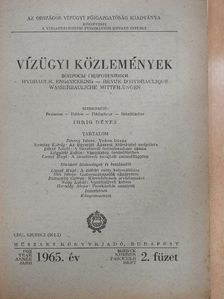 Bukovszky György - Vízügyi Közlemények 1965/2. [antikvár]