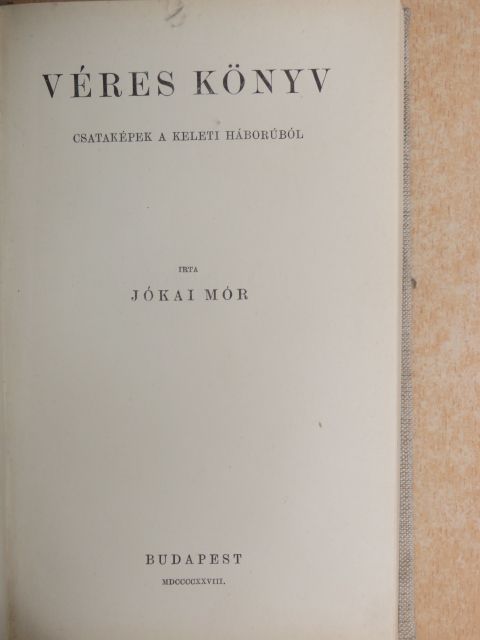Jókai Mór - Véres könyv [antikvár]