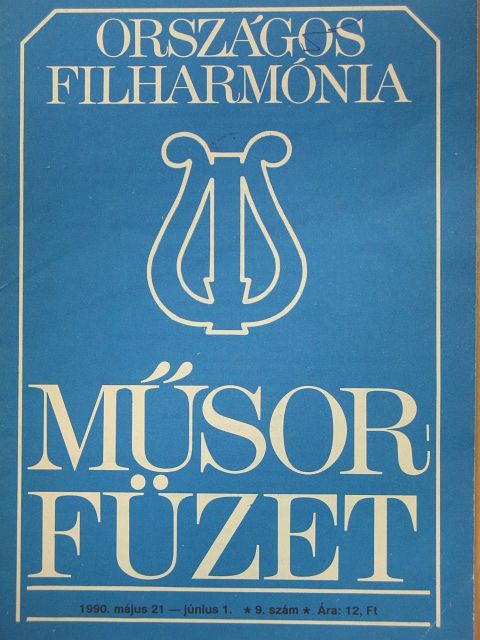 Országos Filharmónia Műsorfüzet 1990/9. [antikvár]