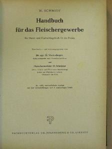 Dr. H. Marienhagen - Handbuch für das Fleischergewerbe [antikvár]