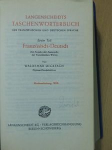 Langenscheidts Taschenwörterbuch der französischen und deutschen Sprache I. [antikvár]