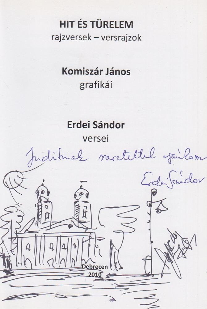 Erdei Sándor - Hit és türelem (dedikált) [antikvár]