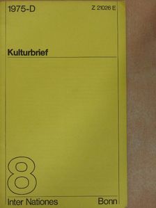Heinrich Stubbe - Kulturbrief August 1975 [antikvár]