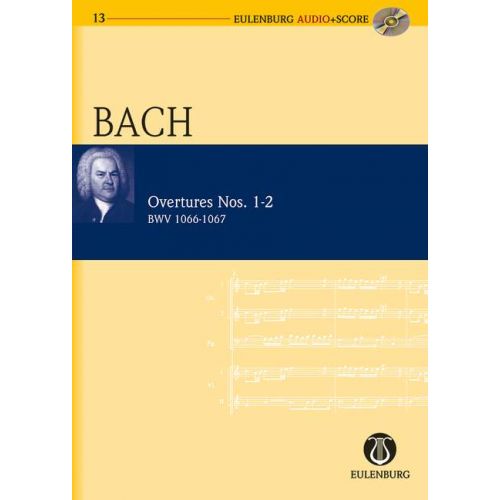 J. S. Bach - OVERTURES NOS.1-2 BWV 1066-1067 POCKET SCORE + CD URTEXT (NEWSTONE)