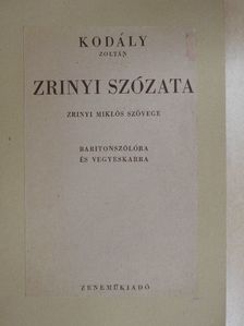Kodály Zoltán - Zrínyi szózata [antikvár]