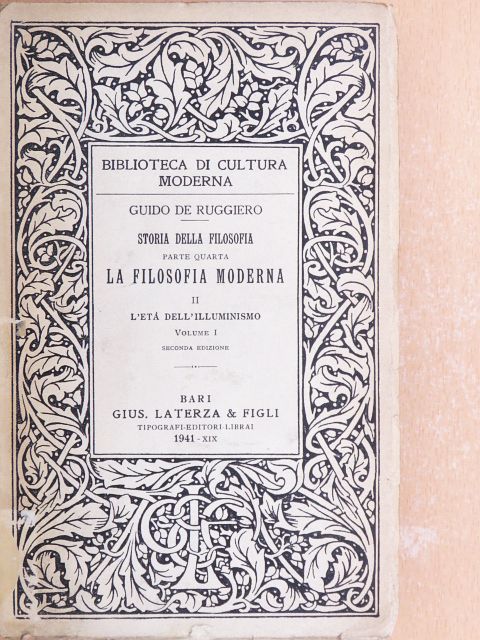Guido de Ruggiero - La filosofia moderna II/1. [antikvár]