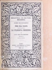 Guido de Ruggiero - La filosofia moderna II/1. [antikvár]