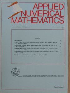 Applied Numerical Mathematics January 1985. [antikvár]