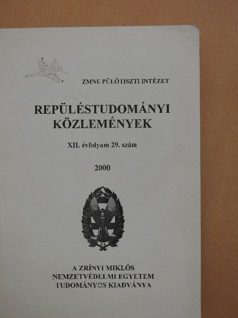 Ailer Piroska - Repüléstudományi Közlemények 2000/1. [antikvár]