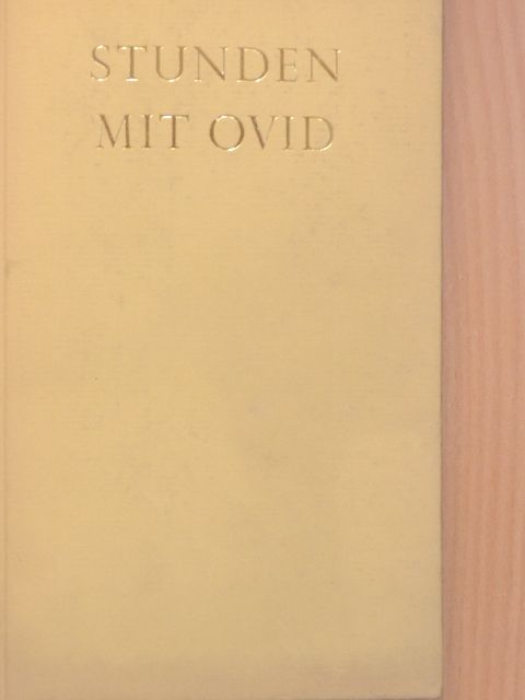 Josef Eberle - Stunden mit Ovid [antikvár]