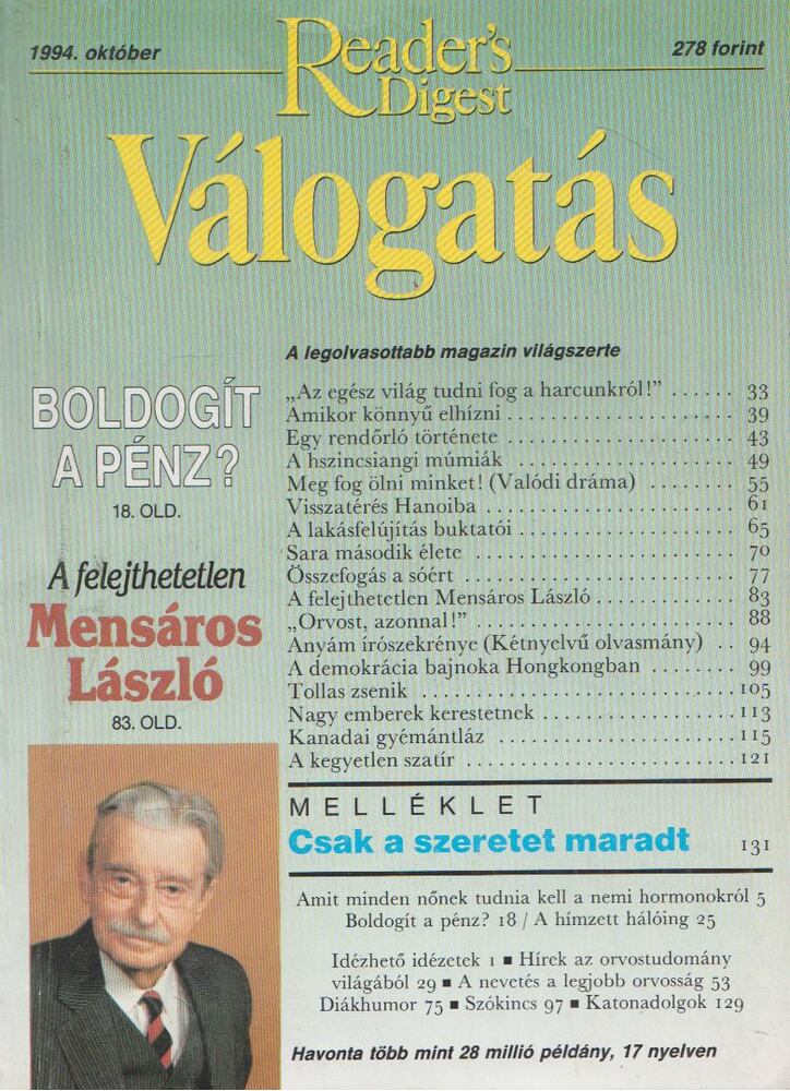 Keresztes Péter - Reader's Digest Válogatás 1994. Október [antikvár]