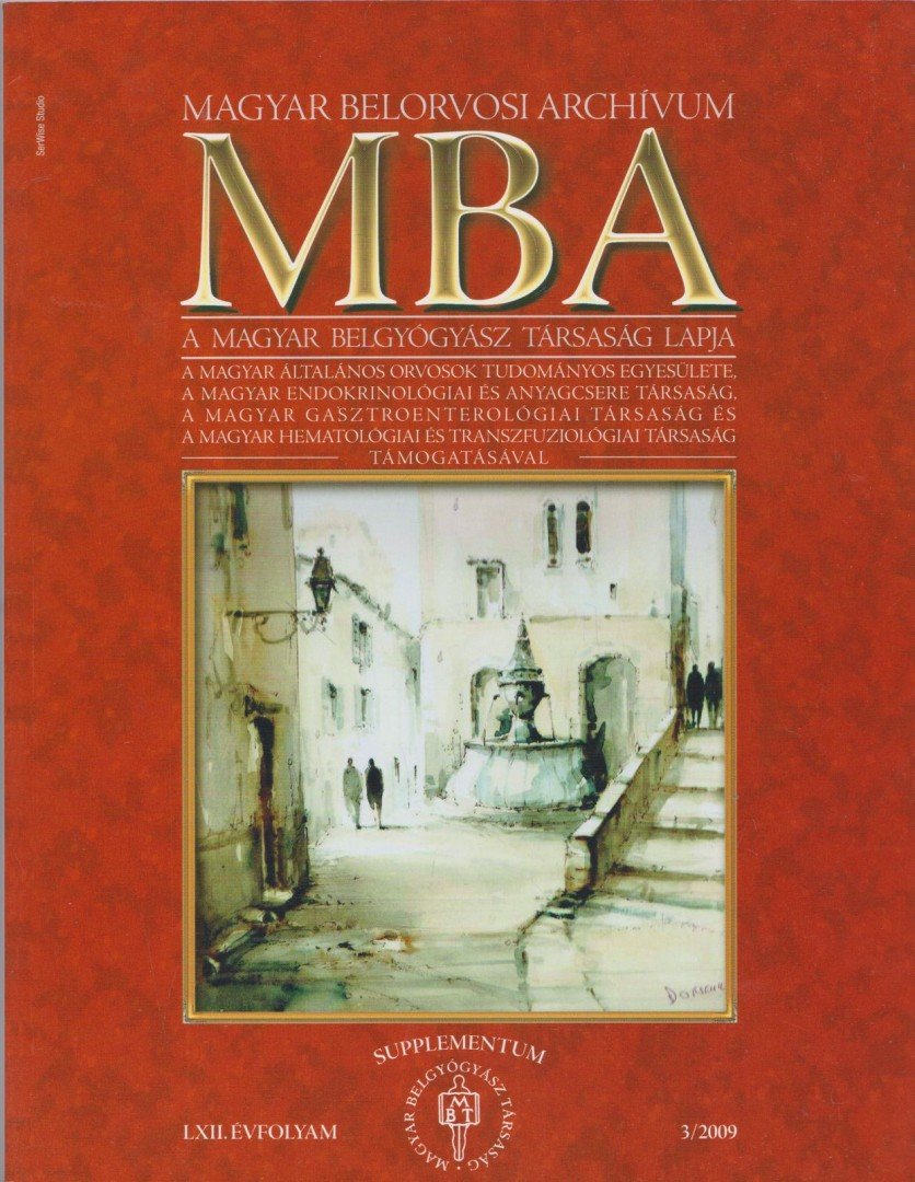Dr. Szathmári Miklós - Magyar Belorvosi Archívum 2009/3 (SUPPLEMENTUM) [antikvár]