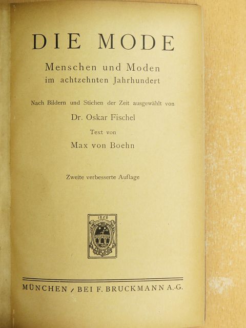 Max von Boehn - Die Mode [antikvár]