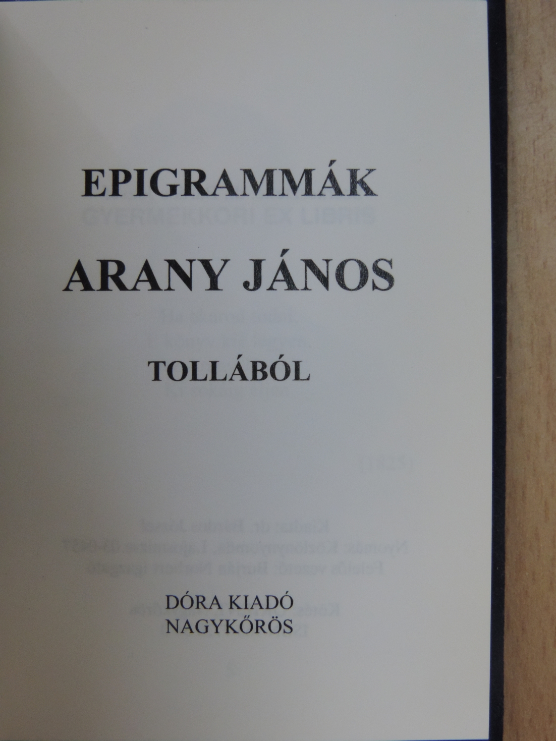 Arany János - Epigrammák Arany János tollából [antikvár]