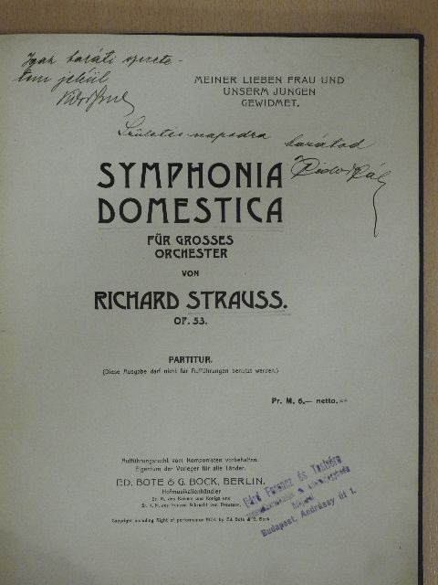 Richard Strauss - Symphonica Domestica (Vidor Pál könyvtárából) [antikvár]