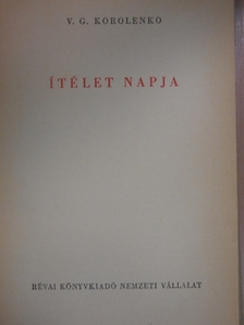 V. G. Korolenko - Ítélet napja [antikvár]