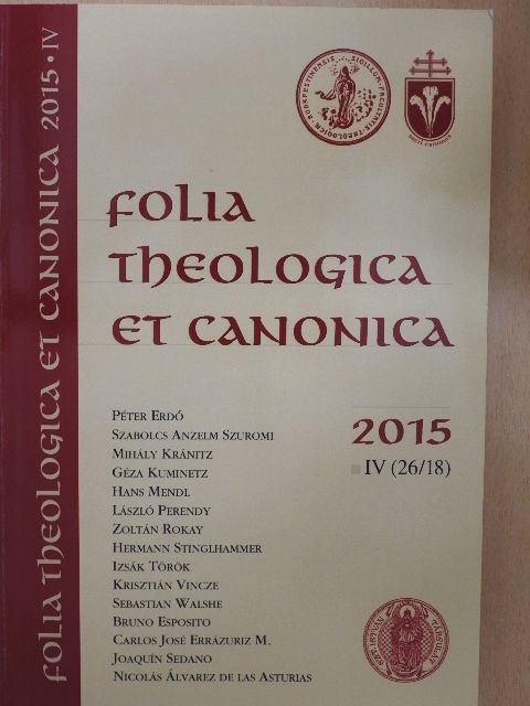 Bruno Esposito - Folia Theologica et Canonica 2015 [antikvár]