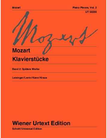 MOZART, W,A, - KLAVIERSTÜCKE BAND 2: SPAETERE WERKE WIENER URTEXT (LEISENGER/LEVIN/KANN)