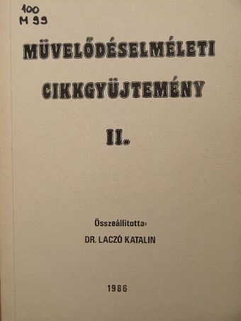 Ágh Attila - Művelődéselméleti cikkgyűjtemény II. [antikvár]