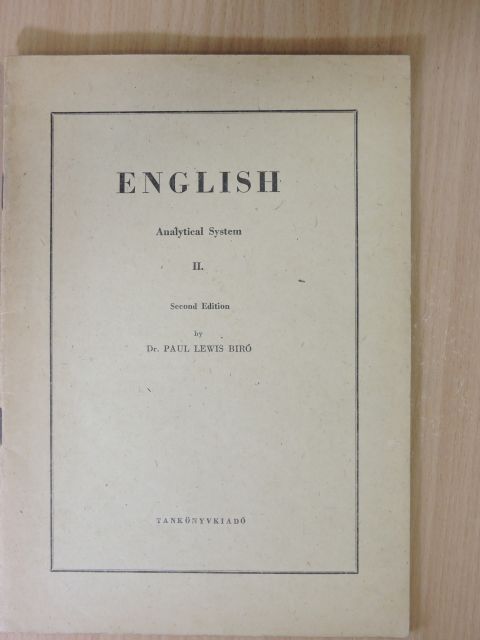 Dr. Bíró Lajos Pál - English II. [antikvár]