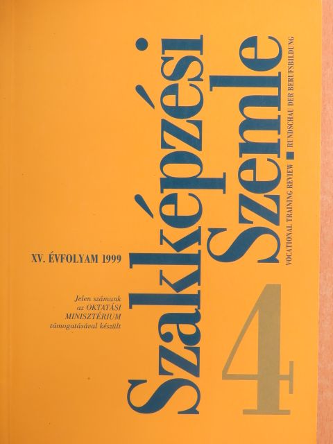 Adler Tibor - Szakképzési Szemle 1999/4. [antikvár]
