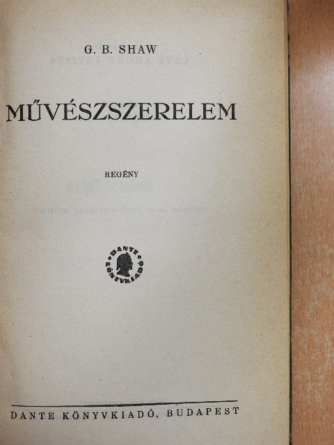 G. B. Shaw - Művészszerelem [antikvár]