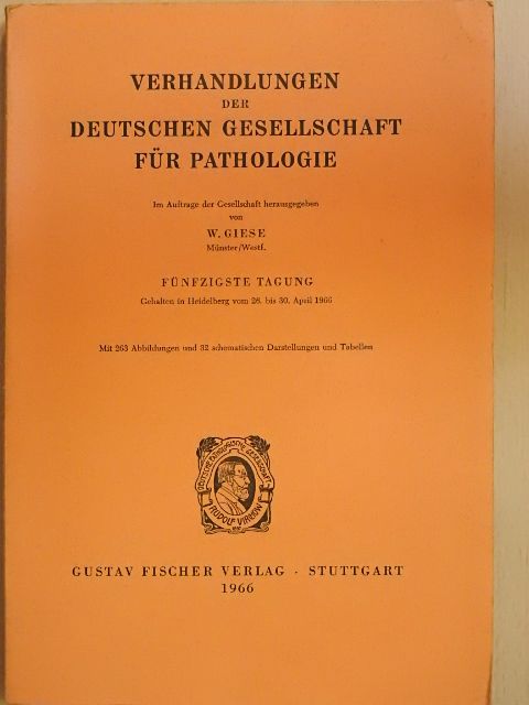 A. Gropp - Verhandlungen der deutschen Gesellschaft für Pathologie [antikvár]