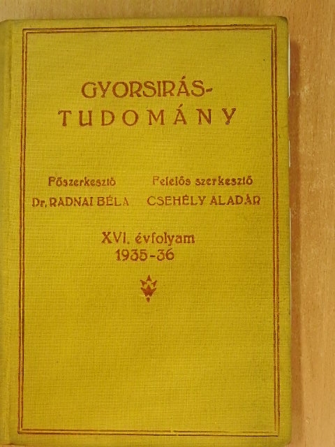 Bartóky József - Gyorsírástudomány 1935. szeptember-1936. június [antikvár]
